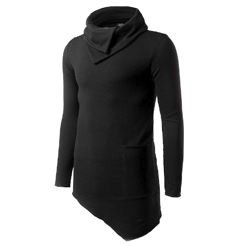Europe Style Pile Collar Pullover Black
