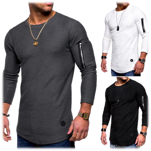 Mens Long Sleeve With Zipper Multi Color
