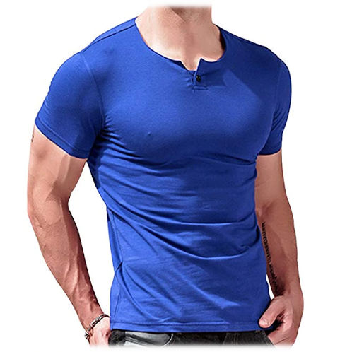 Men Body Fit Shirt Blue
