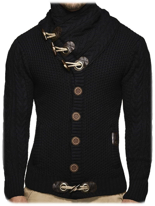 LAAMEI Cardigan Sweater Black