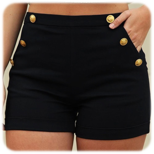 Ladies Summer Shorts Black