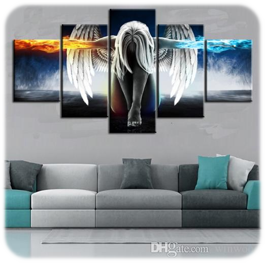 Angel Demon Living Room Print