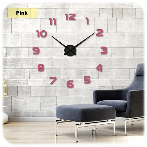 Wall Clock Pink Large