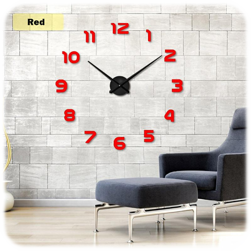 Wall Clock Large Red