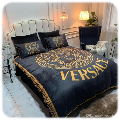 Versace 4-piece Bedding Set Blue