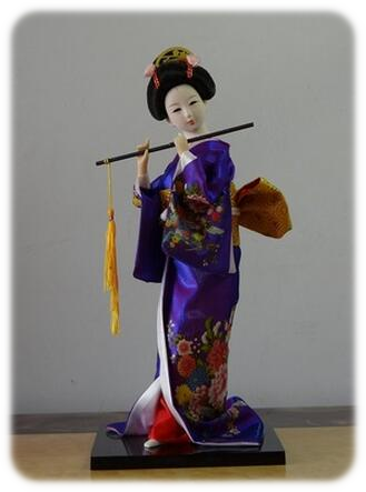 Japanese Doll with Flute