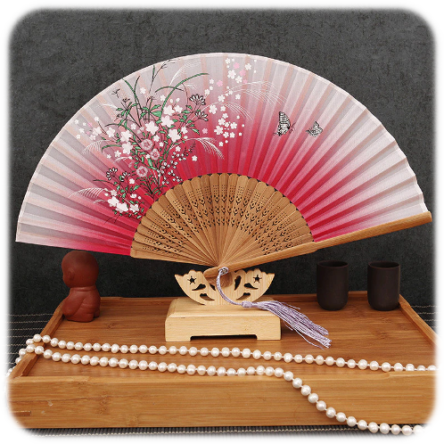 Japanese Fan Red White
