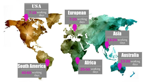 Worldwide Shipping Map
